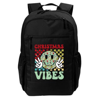 Groovy Christmas Vibes Santa Claus Xmas Ugly Gift Daily Commute Backpack