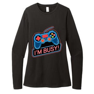 Game Controller Video Game IM Busy Gamer Womens CVC Long Sleeve Shirt