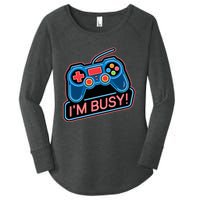 Game Controller Video Game IM Busy Gamer Women's Perfect Tri Tunic Long Sleeve Shirt