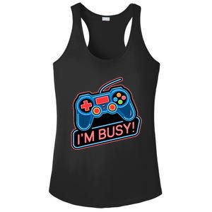 Game Controller Video Game IM Busy Gamer Ladies PosiCharge Competitor Racerback Tank