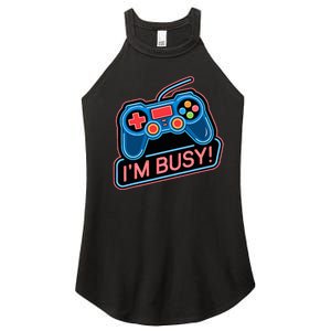 Game Controller Video Game IM Busy Gamer Women's Perfect Tri Rocker Tank