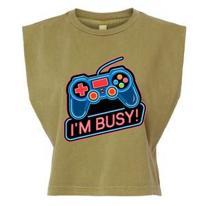 Game Controller Video Game IM Busy Gamer Garment-Dyed Women's Muscle Tee