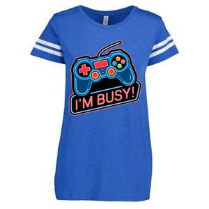 Game Controller Video Game IM Busy Gamer Enza Ladies Jersey Football T-Shirt