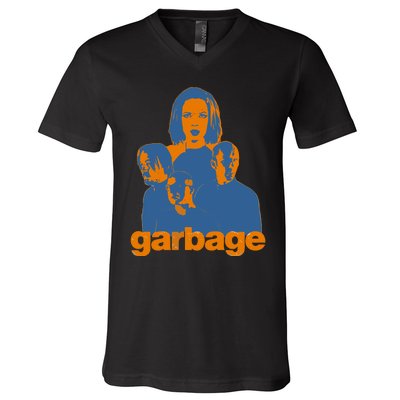 Garbage Contrast Vintage 2024 V-Neck T-Shirt