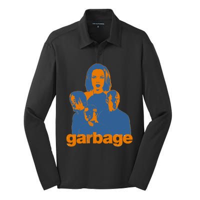 Garbage Contrast Vintage 2024 Silk Touch Performance Long Sleeve Polo