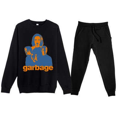 Garbage Contrast Vintage 2024 Premium Crewneck Sweatsuit Set