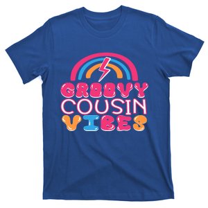 Groovy Cousin Vibes Retro Rainbow Cousin Crew Gift T-Shirt