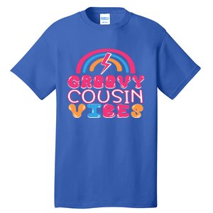 Groovy Cousin Vibes Retro Rainbow Cousin Crew Gift Tall T-Shirt