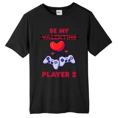 Gamer Couple Valentines Day Be My Player 2 Funny Video Game Great Gift Tall Fusion ChromaSoft Performance T-Shirt