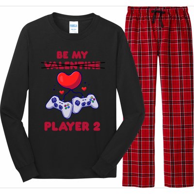 Gamer Couple Valentines Day Be My Player 2 Funny Video Game Great Gift Long Sleeve Pajama Set