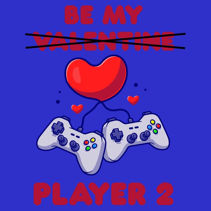 Gamer Couple Valentines Day Be My Player 2 Funny Video Game Great Gift Button