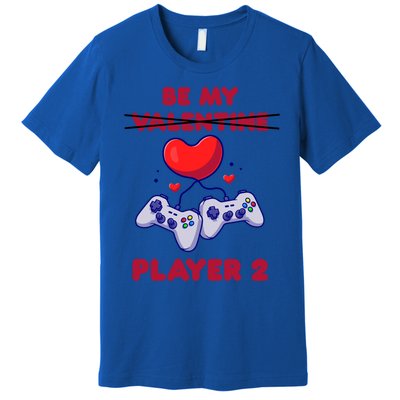 Gamer Couple Valentines Day Be My Player 2 Funny Video Game Great Gift Premium T-Shirt