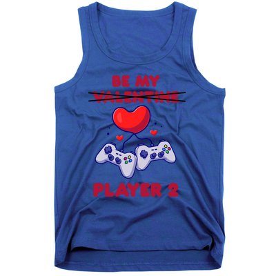 Gamer Couple Valentines Day Be My Player 2 Funny Video Game Great Gift Tank Top