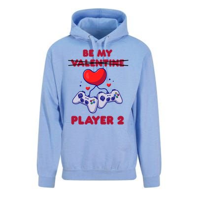 Gamer Couple Valentines Day Be My Player 2 Funny Video Game Great Gift Unisex Surf Hoodie