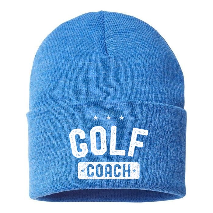 Golf Coach Vintage Golf Gift Sustainable Knit Beanie