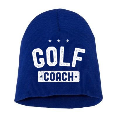 Golf Coach Vintage Golf Gift Short Acrylic Beanie