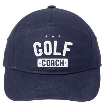 Golf Coach Vintage Golf Gift 7-Panel Snapback Hat