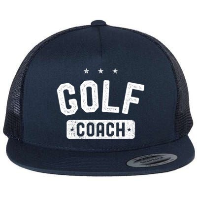 Golf Coach Vintage Golf Gift Flat Bill Trucker Hat