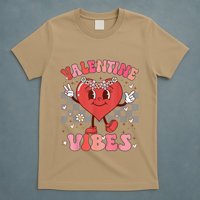Groovy Checkered Valentine Vibes Valentines Day T-Shirt
