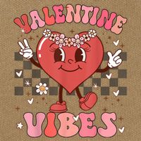 Groovy Checkered Valentine Vibes Valentines Day Cotton Canvas Backpack