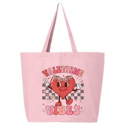 Groovy Checkered Valentine Vibes Valentines Day 25L Jumbo Tote
