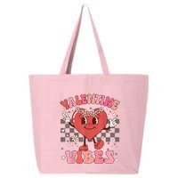 Groovy Checkered Valentine Vibes Valentines Day 25L Jumbo Tote