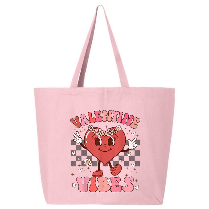Groovy Checkered Valentine Vibes Valentines Day 25L Jumbo Tote