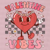 Groovy Checkered Valentine Vibes Valentines Day 25L Jumbo Tote