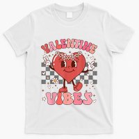 Groovy Checkered Valentine Vibes Valentines Day T-Shirt