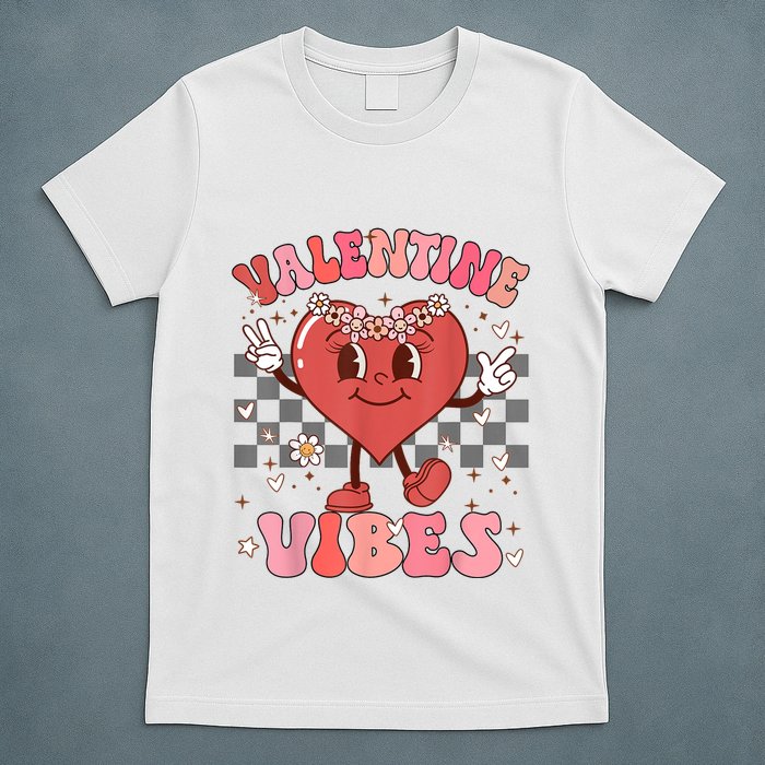 Groovy Checkered Valentine Vibes Valentines Day T-Shirt