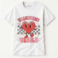 Groovy Checkered Valentine Vibes Valentines Day Tall T-Shirt