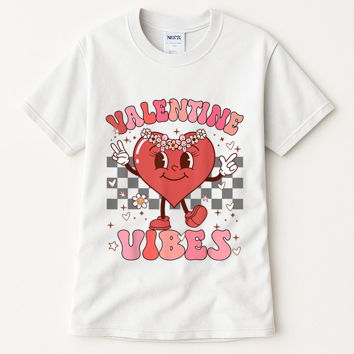 Groovy Checkered Valentine Vibes Valentines Day Tall T-Shirt