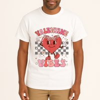 Groovy Checkered Valentine Vibes Valentines Day Tall T-Shirt