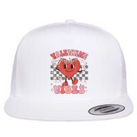 Groovy Checkered Valentine Vibes Valentines Day Flatbill Hat