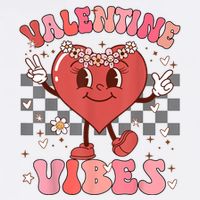 Groovy Checkered Valentine Vibes Valentines Day Flatbill Hat
