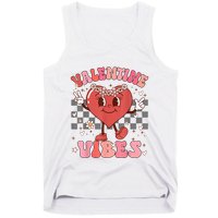 Groovy Checkered Valentine Vibes Valentines Day Tank Top