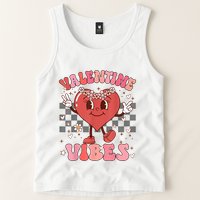 Groovy Checkered Valentine Vibes Valentines Day Tank Top