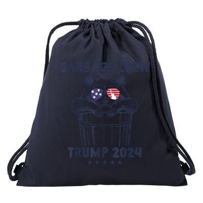 Garbage Crew Vote Trump 2024 Funny Republican Raccoon Drawstring Bag