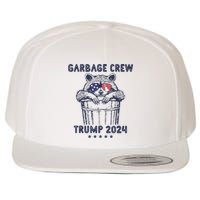 Garbage Crew Vote Trump 2024 Funny Republican Raccoon Wool Snapback Cap