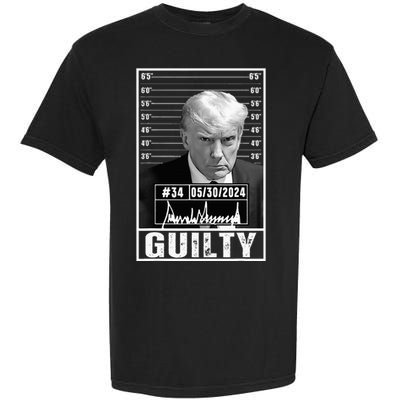 Guilty Conviction Verdict Donald Trump Mug Shot Jail Picture Garment-Dyed Heavyweight T-Shirt