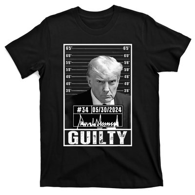 Guilty Conviction Verdict Donald Trump Mug Shot Jail Picture T-Shirt