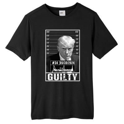 Guilty Conviction Verdict Donald Trump Mug Shot Jail Picture Tall Fusion ChromaSoft Performance T-Shirt