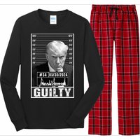 Guilty Conviction Verdict Donald Trump Mug Shot Jail Picture Long Sleeve Pajama Set