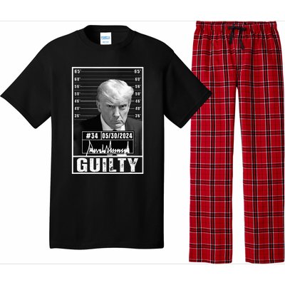 Guilty Conviction Verdict Donald Trump Mug Shot Jail Picture Pajama Set