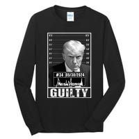 Guilty Conviction Verdict Donald Trump Mug Shot Jail Picture Tall Long Sleeve T-Shirt