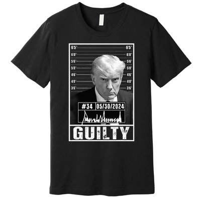 Guilty Conviction Verdict Donald Trump Mug Shot Jail Picture Premium T-Shirt