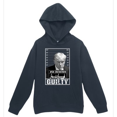 Guilty Conviction Verdict Donald Trump Mug Shot Jail Picture Urban Pullover Hoodie