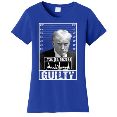 Guilty Conviction Verdict Donald Trump Mug Shot Jail Picture Women's T-Shirt