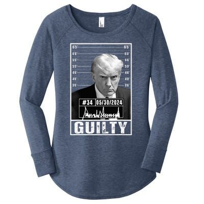 Guilty Conviction Verdict Donald Trump Mug Shot Jail Picture Women's Perfect Tri Tunic Long Sleeve Shirt