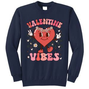 Groovy Checkered Valentine Vibes Valentines Day Tall Sweatshirt